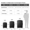 MAYEERTY 3-Piece ABS Luggage Set Suitcases with Multi-Position Handle, Silent Spinner Wheels, and TSA-Approved Lock-Durable, Black - 20", 24", and 28" - 3 of 4