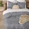 Bedsure | 3Pcs Comforter Bedding Set with Intricate Solid Embroidery - 3 of 4