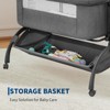 38.4"Baby Bassinet, 3-in-1 Adjustable Bedside Sleeper with Wheels & Mosquito Net, Portable Bassinet Bedside Sleeper for Newborn to Toddler, Home Use - 4 of 4