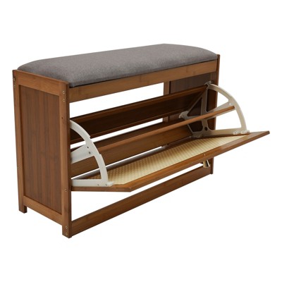 YIYIBYUS Shoe Storage Bench, 2-Tier Shoe Organizer for Entryway