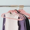 VECELO 30/50/60/100 pk Velvet Clothes Hangers Non Slip & Space-Saving Clothes Hangers with Finger Clips & Tie Rack 9 Color - 4 of 4
