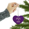 University of Sioux Falls Cougars Logo Heart Love Wood Christmas Tree Holiday Ornament - 3 of 3