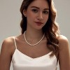 HTUTWOO Pearl Necklace 4MM/6MM/8MM Dainty Round Imitation Pearl Choker Necklace Wedding Pearl Necklace Delicate Jewelry for Women - 3 of 4