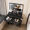 GDFStudio Osryne Modern Mirror Vanity Set with 5 Drawers, LED, Power Outlet and Hair Dryer Holder - 2 of 4