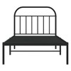 vidaXL Robust Powder-Coated Steel Construction Single Bed Frame with Headboard, Metal Slats and Legs - 4 of 4