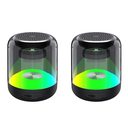 Link Syncwave Led Wireless Synchronized Portable Speakers Immersive Sound  360° Hd Sound Great For Bedroom Dorm Pool Bbqs Beach Picnics & More- 2 Pack  : Target