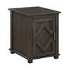 18" Traditional Rustic Chairside Table with Adjustable Storage Shelf, Durable Accent Piece for Living Room or Bedroom - 3 of 4