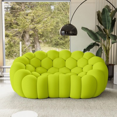 WJSHome 79.53'' Modern Bubble Sofa, Comfy Upholstered Loveseat Sofa, Lazy Floor Curved Couch for Living Room, Apartment, Small Space