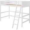 Streamdale Solid Wood Twin Size Loft Bed with Ladder (White) - 4 of 4
