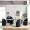 Set of 2 Velvet Upholstered Swivel Barrel Chairs,Round Boucle Armless Chairs,360° Swivel Accent Chair for Dining Room, Kitchen-Cuddlewood - 3 of 4