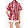 LA LEELA Womens Button Down Short Sleeve Summer Short Sleeve Tops Hawaiian Club party Casual Dress Shirt for Women - 3 of 4