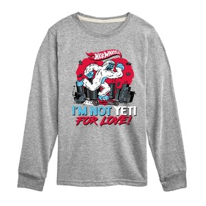 Boys' - Hot Wheels - I'm Not Yeti For Love Long Sleeve Graphic T-Shirt - 1 of 4