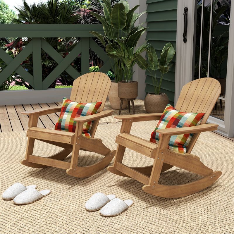 WestinTrends 2-Piece Outdoor Patio All-weather Adirondack Rocking Chair Set, 2 of 4