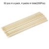 Unique Bargains Bamboo Barbecue Skewers Natural Wooden Cocktail Picks 200 Pcs - 3 of 4