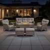 Belord Outdoor All Weather Wicker Patio Furniture Set, 7 Pieces Brown Wicker Patio Furniture Sofa Set with Propane Firepit Table - 3 of 4