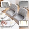 DYHOME Modern Dining Chairs Set of 6, Mid Century Dining Chairs with 5.12” Cushions, Velvet Upholstered Dining Chairs with Back Pull Rod - 3 of 4