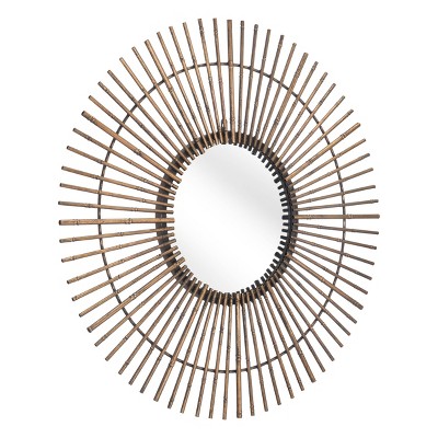 Sunburst Decorative Wall Mirror Gold - ZM Home