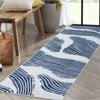 Contemporary Abstract Spray Print Area Rug Ultra Thin Low Pile Machine Washable Stain Resistant Non Slip Non Shedding Floor Carpet - 2 of 4