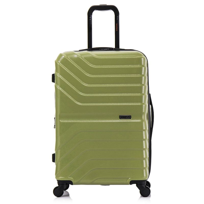 InUSA Aurum Lightweight Hardside Medium Checked Spinner Suitcase - Green, 1 of 19