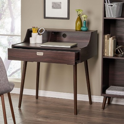 Small Computer Desk Office Dressing table Gaming Study Writing Work Kids Student Table with Storage Bag Modern Simple Style for Bedroom-The Pop Home