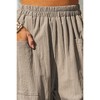 Coolmee Women Wide Leg Pants High Waisted Fashion Barrel Pull On Baggy Elastic Waist Loose Fit Pants with Pockets - 3 of 4