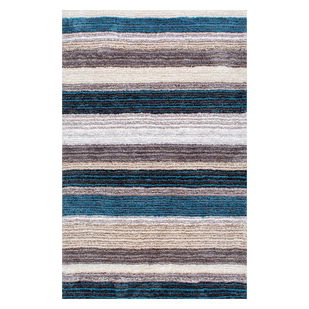 Blue Solid Tufted Area Rug 7'x9' - nuLOOM