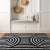World Rug Gallery Abstract Arch Shag Rug – Medium Pile, Durable & Easy to Clean – Anthracite Dark Gray - 2 of 4