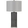 Cal Lighting 150W 3 Way Graham Ceramic Table lamp with hardback Drum Fabric Shade, Black (BO-2969TB) - 3 of 3