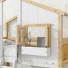 Kumasinova Twin-Over-Twin House Bunk Bed with Roof, Window, Window Box & Door, Low-Height Toddler Bed, Wood Loft Bed Frame with Guardrails, Ladder - 3 of 4