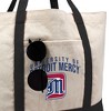 University Of Detroit Mercy Primary Logo Canvas Tote Bag With External Pocket, Reusable Shoulder Bag for Shopping, School, Beach - 2 of 4