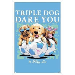 Trends International Jim Baldwin - Triple Dog Dare You Framed Wall Poster Prints - 1 of 4