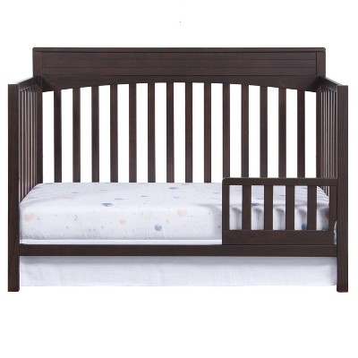 Espresso Brown Pine Toddler Bed Guard Rail