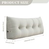 Bekrvio Bed Backrest Headboard Pillow w/ Side Pocket, Wedge Reading Bolster Cushion for Back Support on Bed or Sofa - 2 of 4