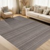 Modern Washable Area Rug for Living Room, Soft Floor Rug with Non Slip Backing, Low Pile Stain Resistant Bedside Carpet for Dorm - 2 of 4