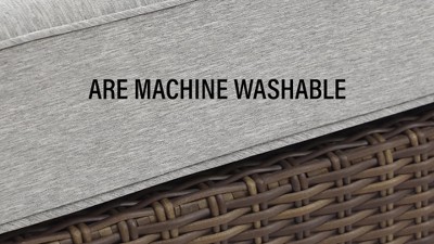 Bradenton 3-Piece Brown Wicker Outdoor Seating Set with Sand Cushions