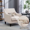 CAVINAS Modern Upholstered Accent Chair with Scooped Arms, Corduroy Fabric Armchair for Bedroom, Apartment, Office or Waiting Room - 2 of 4