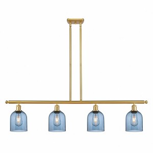 Bella - 4 Light Stem Hung Island In Industrial Style-10 Inches Tall and 48 Inches Wide - 1 of 1