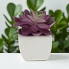Unique Bargains Artificial Plants Ceramic Pot Plastic 2.01"x2.01"x2.95" 1 Pc - 2 of 4