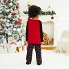 PATPAT Family Christmas Pjs Matching Sets Christmas Letter and Candy Cane Print Red and Black Holiday Jammies Xmas Sleepwear - 2 of 4