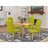 HomeStock 5-Pc Natural Oak Finish Solid Wood Top - Dining Room Set - Seats 4 - 2 of 4