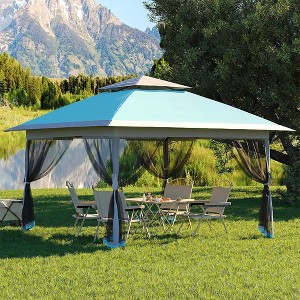 13x13 Pop-Up Canopy Tent with Mosquito Netting, Heavy Duty Gazebo with Waterproof UV Double Roof - 1 of 4