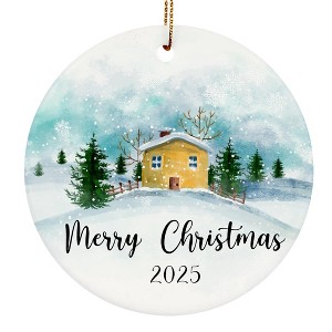 Merry Christmas Ornaments 2025, Two-Sides Printed Ornament for Xmas Tree - 1 of 4