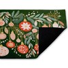 Stupell Industries Holiday Florals & Ornament Shapes Printed Outdoor Door Mat, design by Leah Straatsma, 18"x30" - 2 of 4