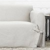 Farmhouse Basketweave Loveseat Slipcover - Sure Fit - 2 of 4