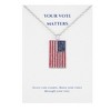 Anna-Kaci American Flag Pendant Necklace with Patriotic Gift Message Card & Envelope Jewelry Gifts - 2 of 4