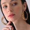 SOHI Women's Gold Chainlink Hoop Earrings - 3 of 3