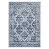 Area Rug Retro Boho Pattern Washable Ultra-Thin Non Slip Living Room Dining Bedroom & Office Dark Green - 2 of 4