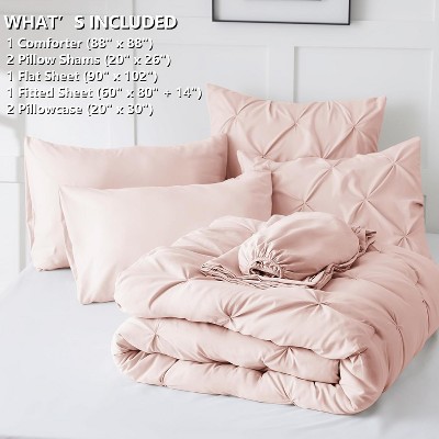 Der Rose BALHAM TRADE-Queen Comforter Set 7 Pieces Bedding with Comforter, Sheets, Pillowcases & Shams Brown-Queen 88"x88" — фото 2
