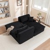 Upholstered Chaise Lounge Sleeper Sofa Bed Couch Sleeper Chair Single Sofa Lazy Sofa Accent Chair - ModernLuxe - 4 of 4