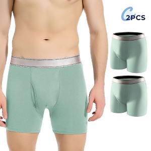 CARER 2-Pack Reusable Mens Incontinence Underwear Washable Moderate Absorbency Leak-Proof Mens Incontinence Boxer - 1 of 4